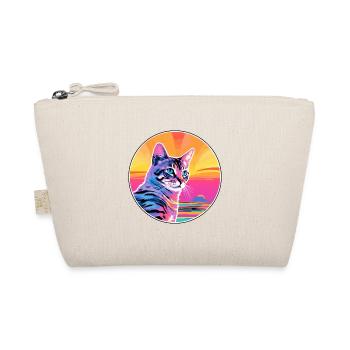 Arabian Mau Cat Breed Watercolor Cartoon Kawaii - Organic Pouch - nature - Front