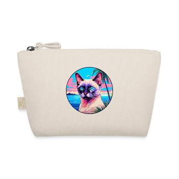 Balinesische Katzenrasse-Aquarell-Cartoon-Kawaii-Haustier - Bio-Täschchen - Natur - Vorne