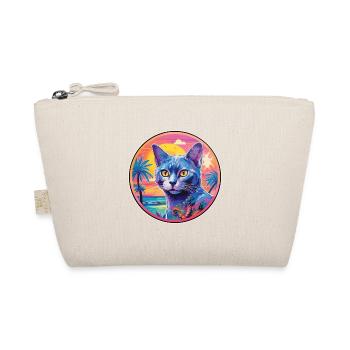 Race de chat bleu russe aquarelle dessin animé Kawaii - Trousse biologique - nature - Devant