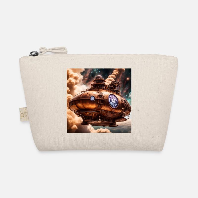 Steampunk Coffee Bean Airship Organic Pouch