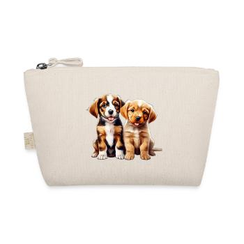 Chiots de chien I Deux chiots mignons chiots chemise - Trousse biologique - nature - Devant