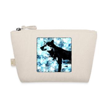 Wolf Silhouette Watercolors - Organic Pouch - nature - Front