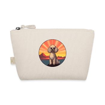 Poodle Dog Colorful Watercolor Cartoon Kawaii Pet - Organic Pouch - nature - Front