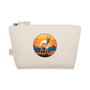Oryx Buntes Aquarell Cartoon Kawaii Tier - Bio-Täschchen - Natur - Vorne