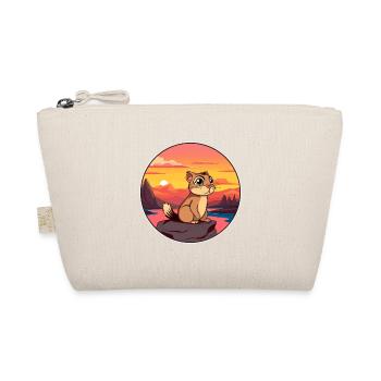 Chipmunk Colorful Watercolor Cartoon Kawaii Animal - Organic Pouch - nature - Front