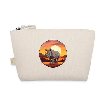 Rhinocéros Aquarelle Colorée Dessin Animé Kawaii Animal - Trousse biologique - nature - Devant