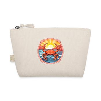 Crab Colorful Watercolor Cartoon Kawaii Animal - Organic Pouch - nature - Front