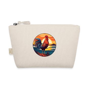 Rooster Colorful Watercolor Cartoon Kawaii Animal - Organic Pouch - nature - Front