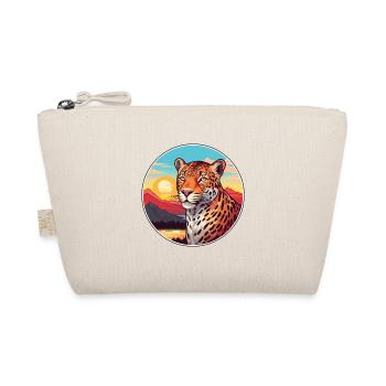 Jaguar Colorful Watercolor Cartoon Kawaii Animal - Organic Pouch - nature - Front