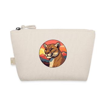 Cougar Buntes Aquarell Cartoon Kawaii Tier - Bio-Täschchen - Natur - Vorne