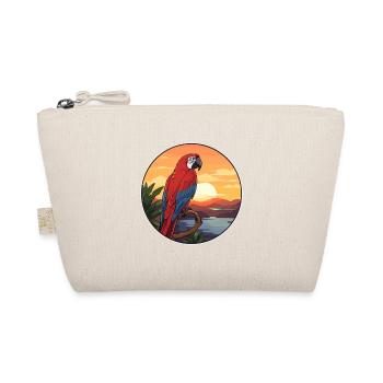 Parrot Colorful Watercolor Cartoon Kawaii Animal - Organic Pouch - nature - Front