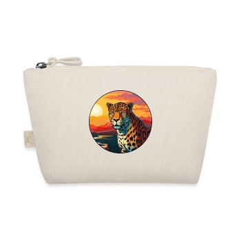 Leopard Colorful Watercolor Cartoon Kawaii Animal - Organic Pouch - nature - Front