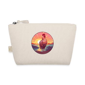 Hen Colorful Watercolor Cartoon Kawaii Animal - Organic Pouch - nature - Front