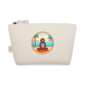 Baboon Cartoon Yoga Beach Summer Illustration - Organic Pouch - nature - Front