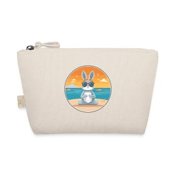 Hasen-Cartoon-Yoga-Strand-Sommer-Illustration - Bio-Täschchen - Natur - Vorne