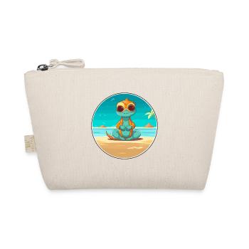 Chameleon Cartoon Yoga Beach Summer Illustration - Organic Pouch - nature - Front