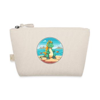Dragon Cartoon Yoga Beach Summer Illustration - Organic Pouch - nature - Front