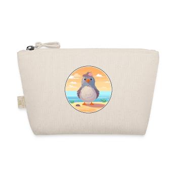 Kuckuck Karikatur Yoga Strand Sommer Illustration - Bio-Täschchen - Natur - Vorne