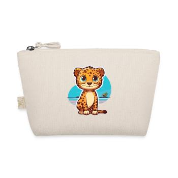 Leopard Lustige Karikatur Kawaii Strand Illustration - Bio-Täschchen - Natur - Vorne