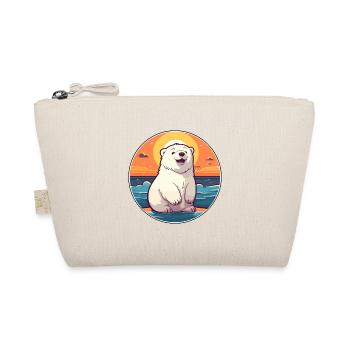 Eisbär Lustige Karikatur Kawaii Strand Illustration - Bio-Täschchen - Natur - Vorne