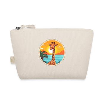 Lustige Cartoon-Kawaii-Strandillustration der Giraffe - Bio-Täschchen - Natur - Vorne