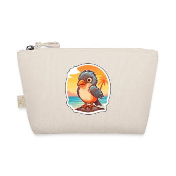 Cuckoo Funny Cartoon Kawaii Beach Illustration - Organic Pouch - nature - Front