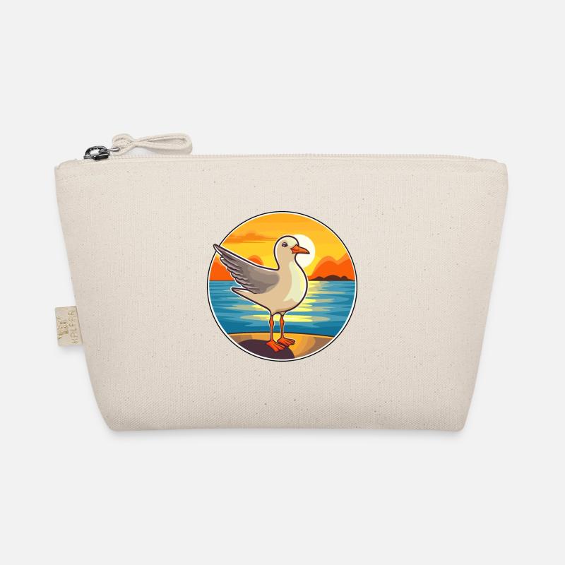Mouette drôle de bande dessinée kawaii plage illustration Trousse biologique