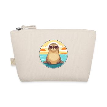 Sceau drôle de dessin animé kawaii plage illustration - Trousse biologique - nature - Devant