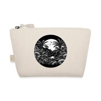 Jungle Noir Blanc Palmiers Paysage - Trousse biologique - nature - Devant