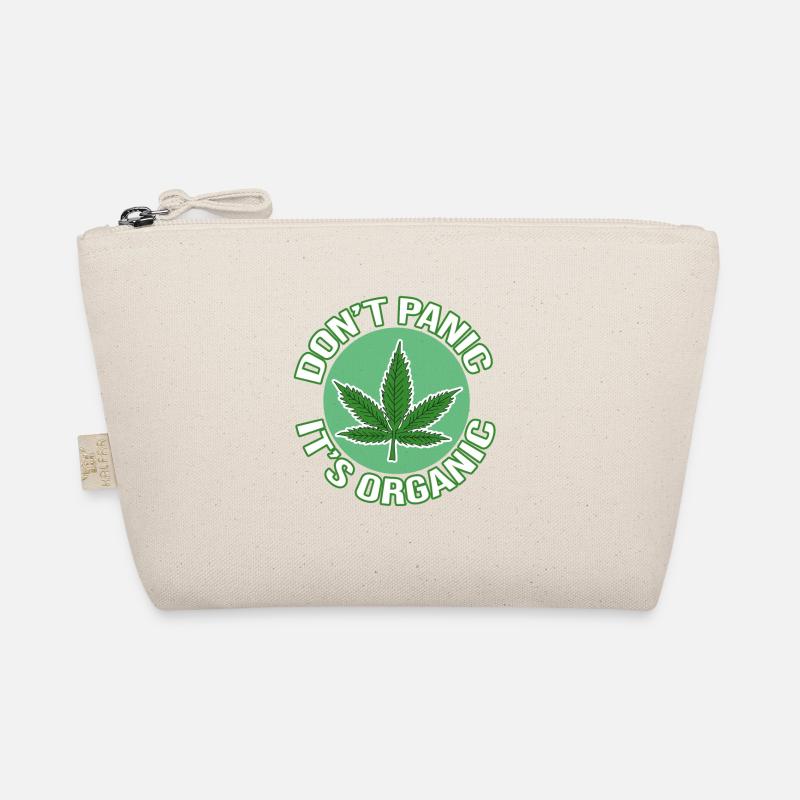 Hemp Grass Cannabis Hemp Leaf Saying Motif Organic Pouch