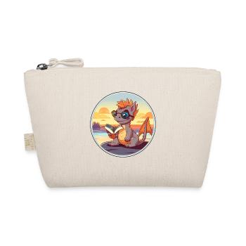 Drache Niedlicher lustiger Cartoon Kawaii Buchstrand - Bio-Täschchen - Natur - Vorne