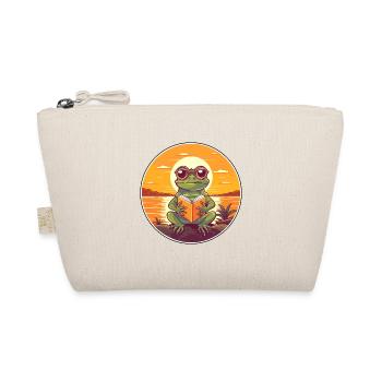 Grenouille Mignon Drôle Dessin Animé Kawaii Livre Plage - Trousse biologique - nature - Devant