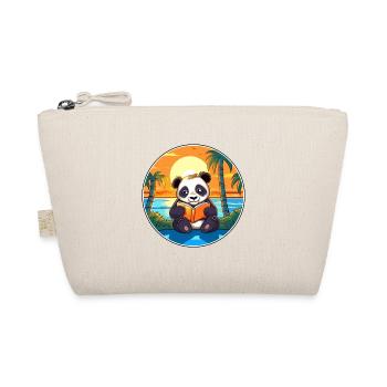 Panda Mignon Drôle Dessin Animé Kawaii Livre Plage - Trousse biologique - nature - Devant