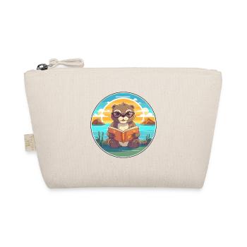 Otter Niedliche Lustige Karikatur Kawaii Buch Strand - Bio-Täschchen - Natur - Vorne