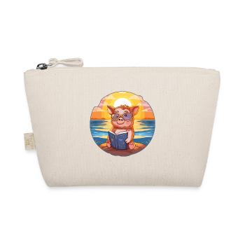 Cochon Mignon Drôle Dessin Animé Kawaii Livre Plage - Trousse biologique - nature - Devant
