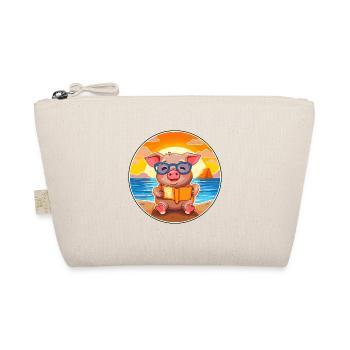Cochon Mignon Drôle Dessin Animé Kawaii Livre Plage - Trousse biologique - nature - Devant