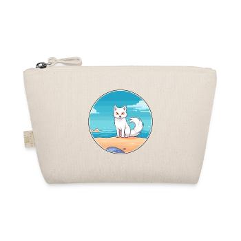 Arktisfuchs Aquarell Cartoon Kawaii Clipart Haustier - Bio-Täschchen - Natur - Vorne