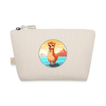 Alpaca Watercolor Cartoon Kawaii Clipart Animal - Organic Pouch - nature - Front