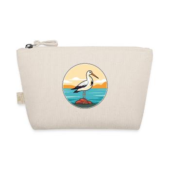 Avocet Watercolor Cartoon Kawaii Clipart Animal - Organic Pouch - nature - Front