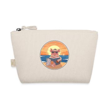 Cochon Mignon Drôle Dessin Animé Kawaii Livre Plage - Trousse biologique - nature - Devant