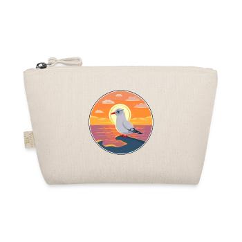 Seagull Cute Funny Cartoon Kawaii Book Beach - Organic Pouch - nature - Front