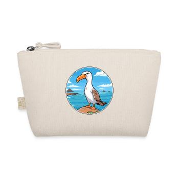 Albatross Watercolor Cartoon Kawaii Clipart Animal - Organic Pouch - nature - Front