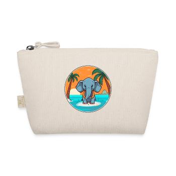 Éléphant aquarelle dessin animé Kawaii Clipart Animal - Trousse biologique - nature - Devant
