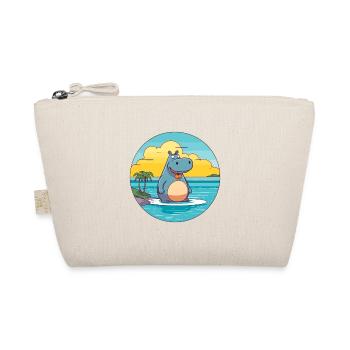 Hippo Watercolor Cartoon Kawaii Clipart Animal - Organic Pouch - nature - Front
