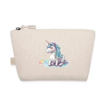 Reclining Unicorn - Organic Pouch - nature - Front