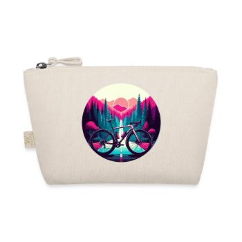 Vélo sur fond de nature violette. - Trousse biologique - nature - Devant
