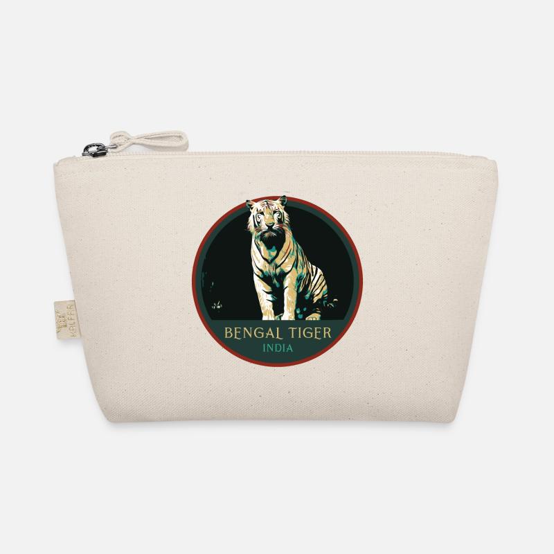 Bengal Tiger Portrait Patch: Indian Fauna Organic Pouch