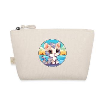 Kitten Watercolor Cartoon Kawaii Clipart Animal - Organic Pouch - nature - Front