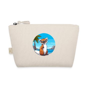 Lemur Watercolor Cartoon Kawaii Clipart Animal - Organic Pouch - nature - Front