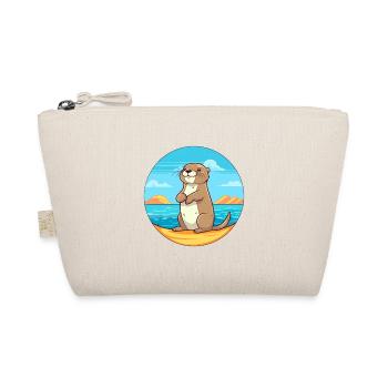 Otter Watercolor Cartoon Kawaii Clipart Animal - Organic Pouch - nature - Front